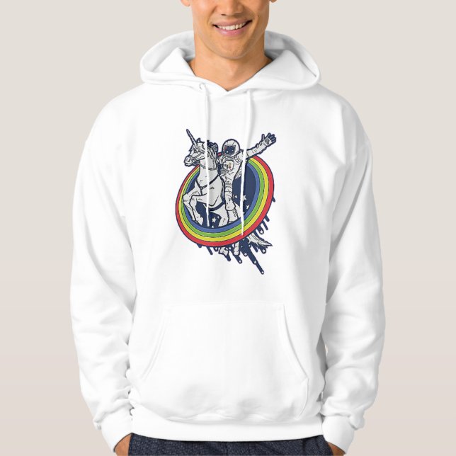 Veste À Capuche Astronaut équitation Unicorn (Devant)