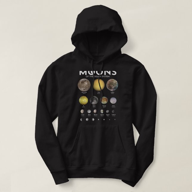 Veste À Capuche Astronomie Lover Moons Système solaire Astronomie (Design devant)