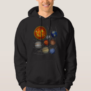 Veste À Capuche Astronomie Planètes Lover Soleil Univers Galaxie E