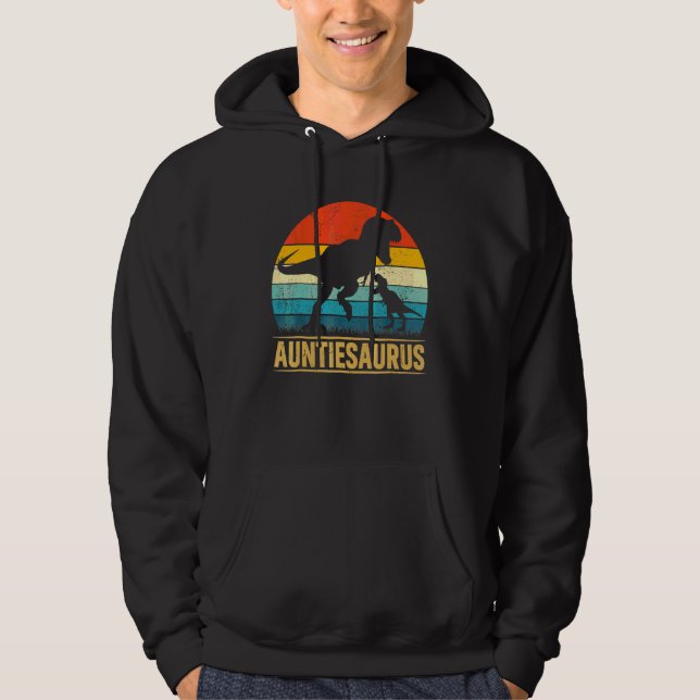 Veste À Capuche Auntiesaurus Rex Dinosaur Fête des Mères (Devant)