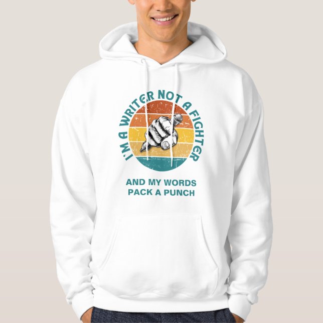 Veste À Capuche AUTEUR PAS UN COMBATTRE Auteur NaNoWriMo (Devant)