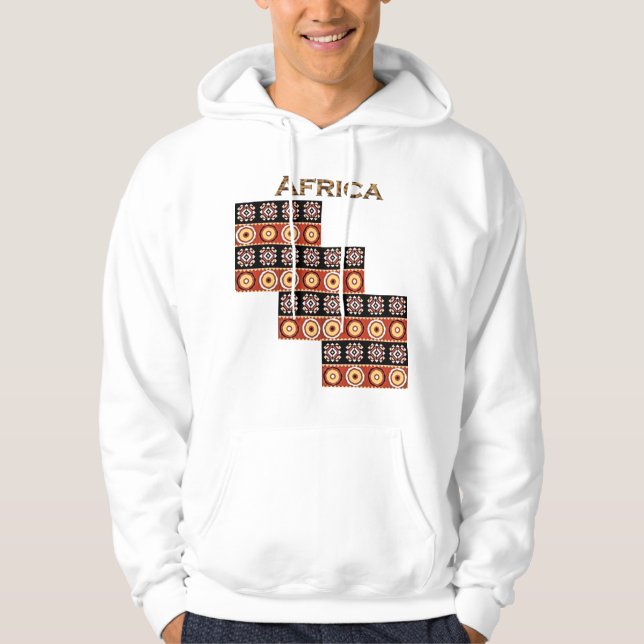 Veste À Capuche Authentique Motifs Africains de notre série AFRICA (Devant)