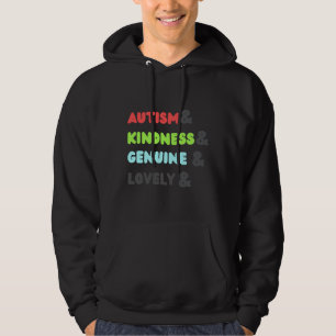 Veste À Capuche Autisme&amp Kindness&amp Genuine&amp Lovely Autism