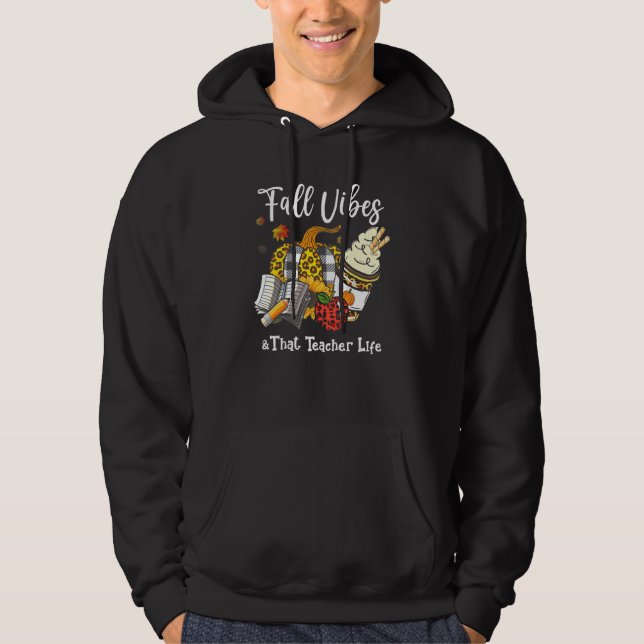 Veste À Capuche Automne Saison D'Automne Vibes Merci La Vie De L'E (Devant)
