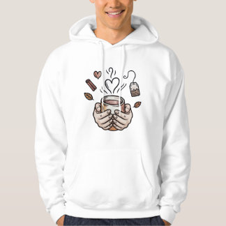 Veste À Capuche Autumn Tea Cozy Doodle Illustration