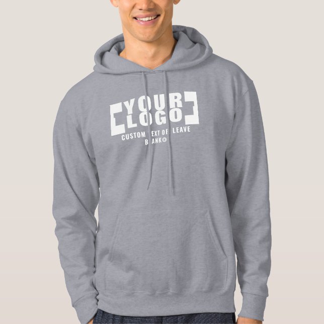 Veste À Capuche Avant +en option Arrière, logo Entreprise Gris P3. (Devant)