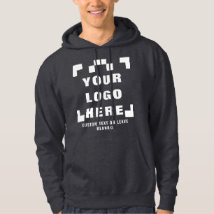 Veste À Capuche Avant +optionnel Arrière, Logo Entreprise gris fon