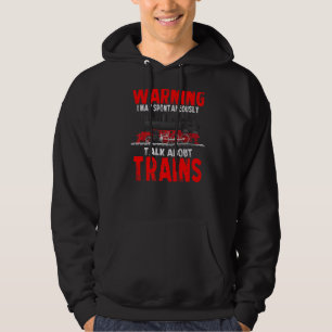 Veste À Capuche Avertissement Peut Parler Spontanément Des Trains