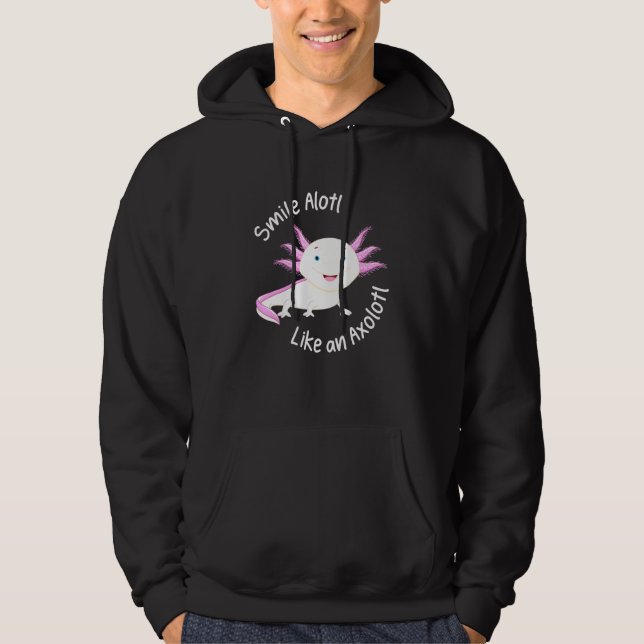 Veste À Capuche Axolotl Smile Alotl Comme Un Axolotl Kids Mignonne (Devant)