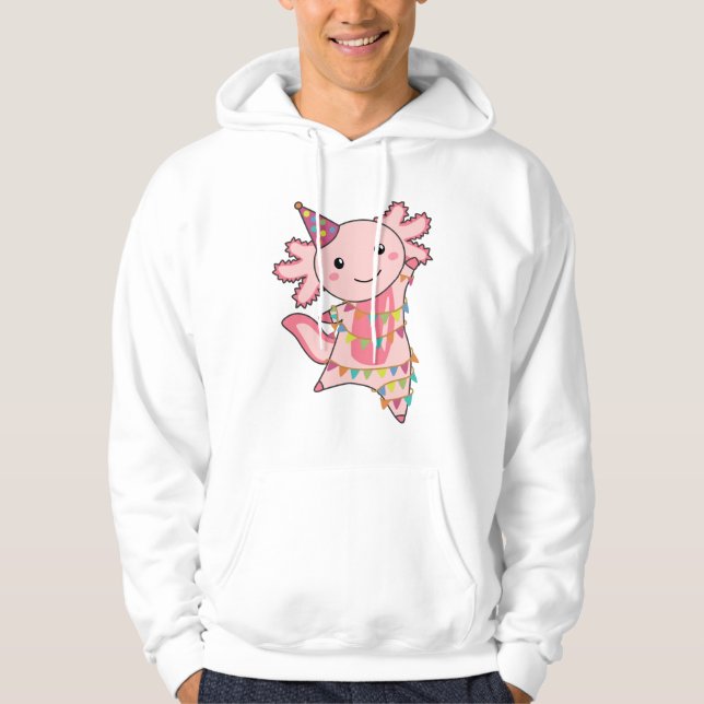 Veste À Capuche Axolotl Vous Souhaite Bon Anniversaire Axolotls Ho (Devant)