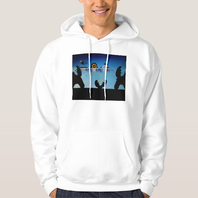 Veste À Capuche Ayez un joyeux Noël de Noël - Un numérique festif (Devant)