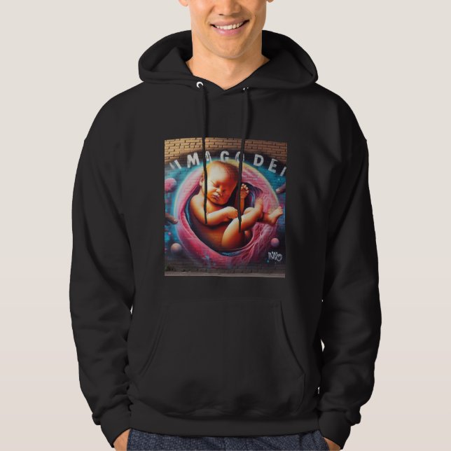 Veste À Capuche Baby in Womb, Imago Dei, Image de Dieu, Graffiti (Devant)