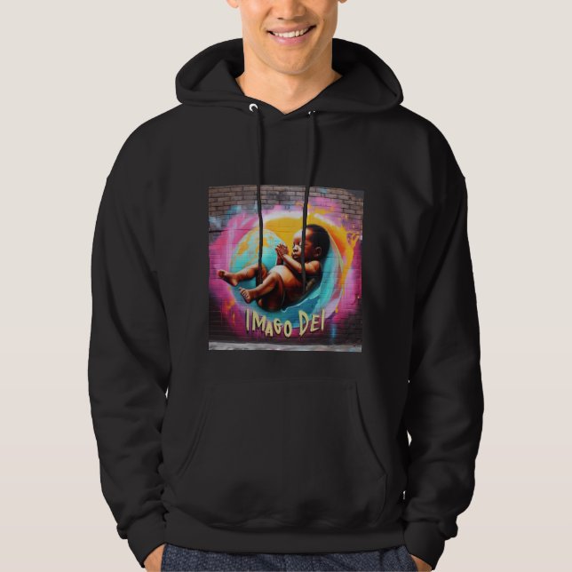 Veste À Capuche Baby in Womb, Imago Dei, Image de Dieu, Graffiti (Devant)