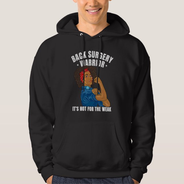 Veste À Capuche Back Surgery Warrior African American Women Black  (Devant)