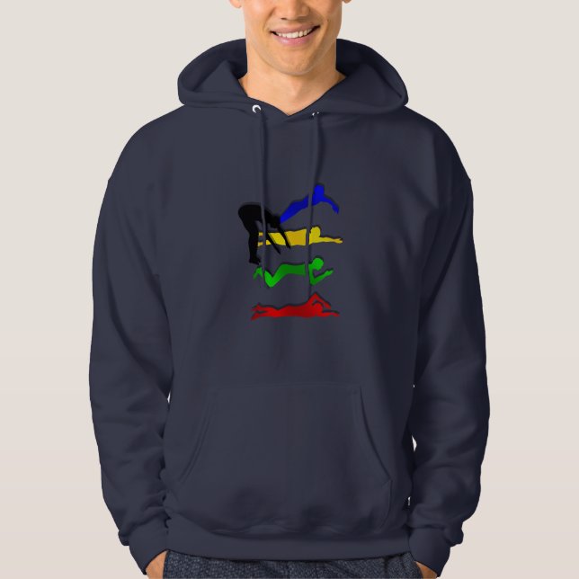 Veste À Capuche Bain de sports aquatiques de nageurs de natation (Devant)