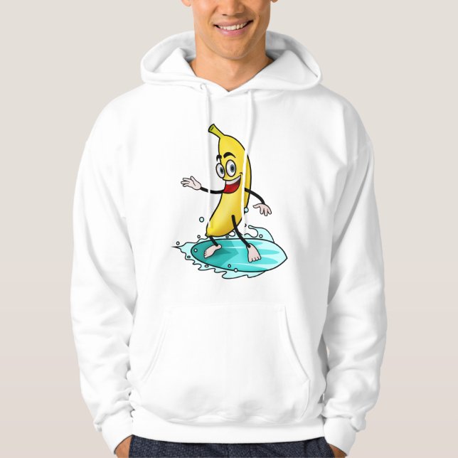 Veste À Capuche Banane de surf jaune (Devant)