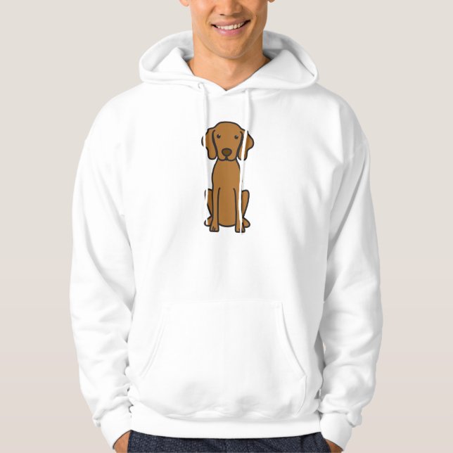 Veste À Capuche Bande dessinée de chien de Vizsla (Devant)