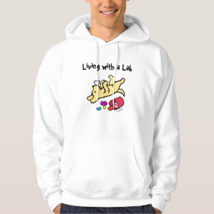 Veste À Capuche Bande dessinée jaune drôle de Labrador