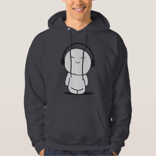 Veste À Capuche Bande dessinée mignonne de musique - écouteurs