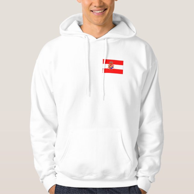 Veste À Capuche Bannière rouge blanc Grand-Duché de Toscane (Devant)