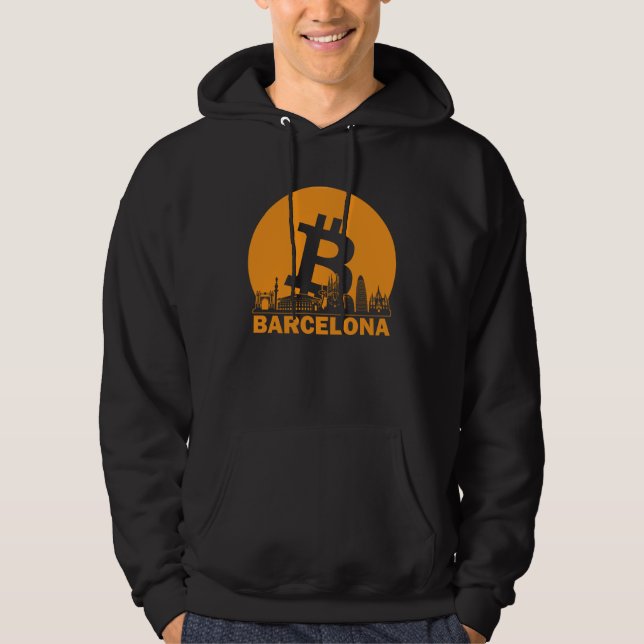 Veste À Capuche Barcelona Bitcoin Maximalist  Bitcoin Barcelona Sk (Devant)