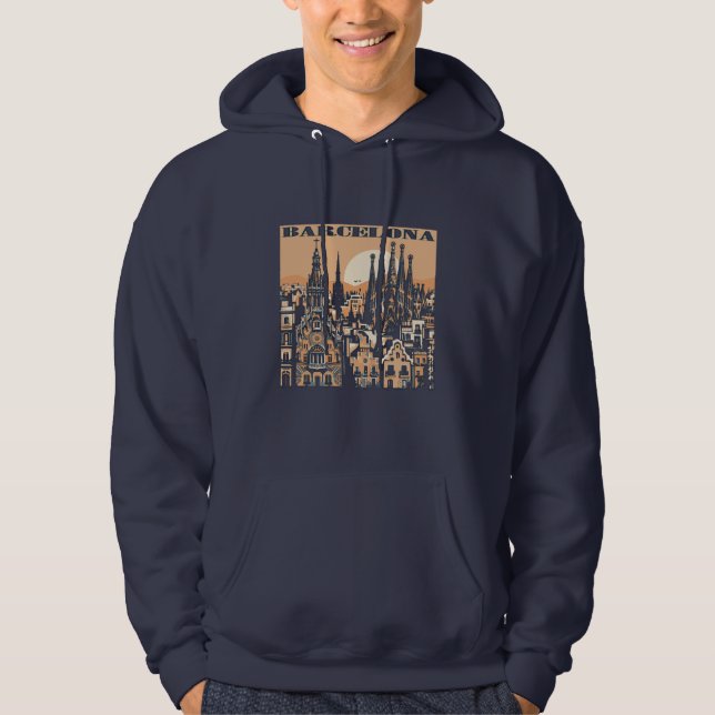 Veste À Capuche Barcelone Espagne Europe (Devant)