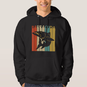 Veste À Capuche Barracuda Poisson Animal Sauvage Vintage
