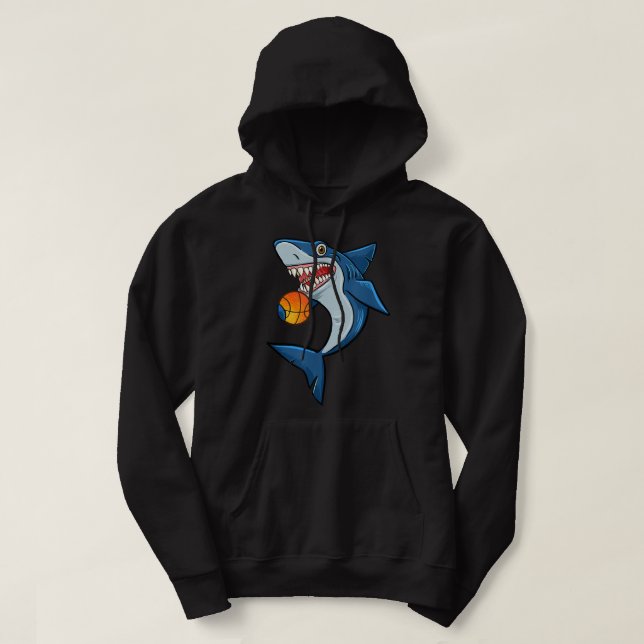 Veste À Capuche Basketball requins Aimer Amoureux des animaux Drôl (Design devant)