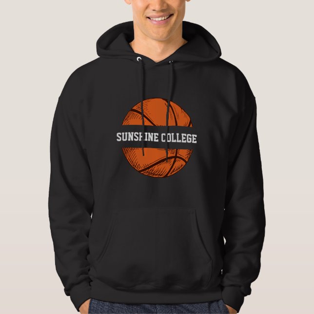 Veste À Capuche Basketball Votre nom d'équipe favori (Devant)