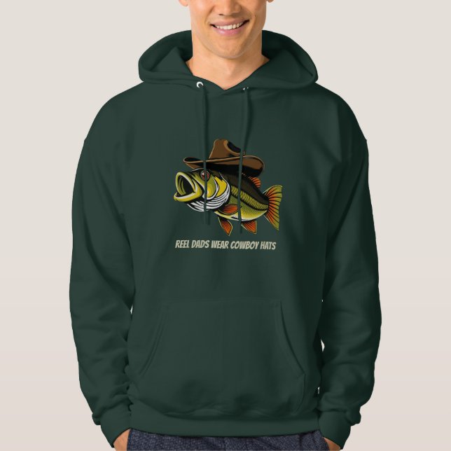 Veste À Capuche Basse Poisson Reel Les papas Portent Cowboy Casque (Devant)