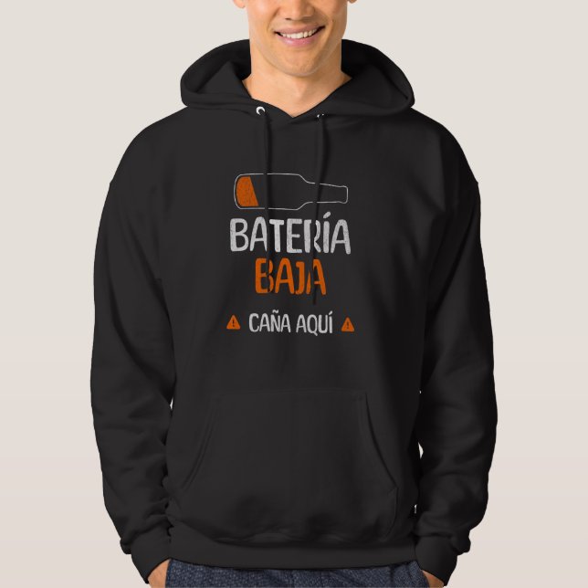 Veste À Capuche Batería Baja Cerveza Caña Aquí (Devant)