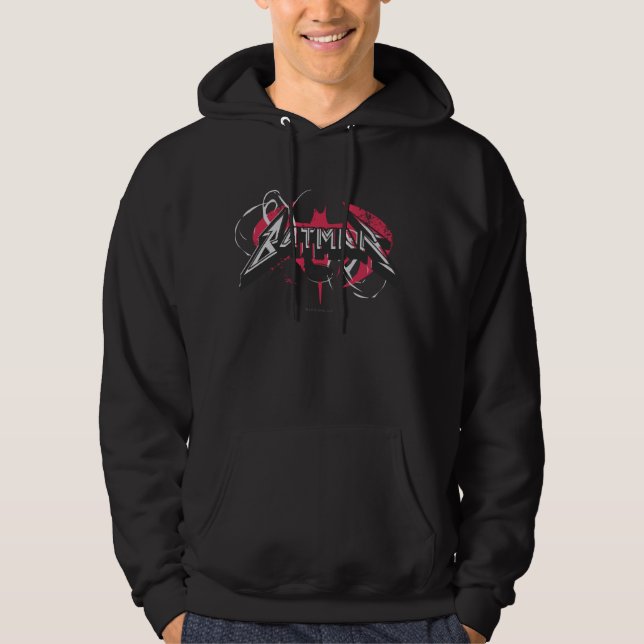 Veste À Capuche Batman | Logo rouge et noir (Devant)