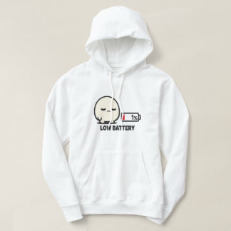 Veste À Capuche Batterie faible 1% - Minimaliste Personnage Mignon