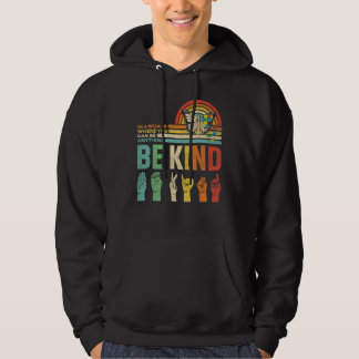 Veste À Capuche Be Kind Autism Awareness Mom Dad Grandma Teacher K