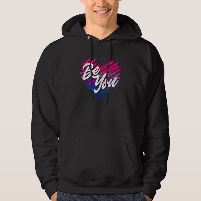 Veste À Capuche Be You Funny Bi Pride Flag Bisexual (Devant)