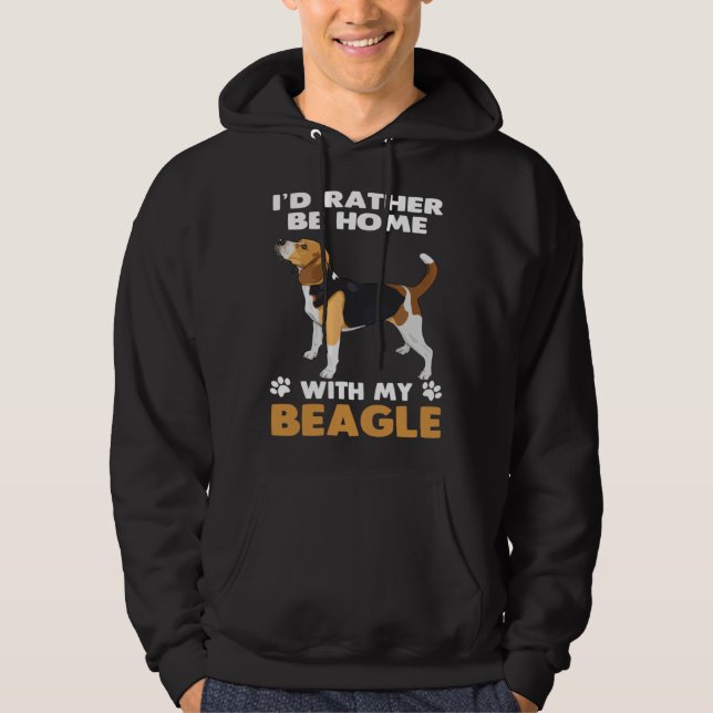 Veste À Capuche Beagle Dog  Rather Be At Home With My Beagle (Devant)