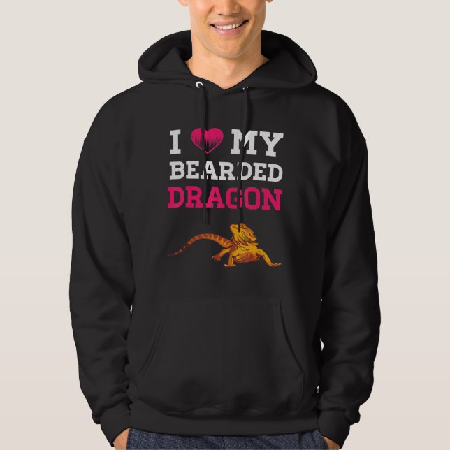 Veste À Capuche Bearded Dragon I Love My Bearded Dragon Men Women (Devant)