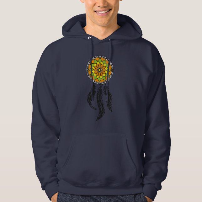 Veste À Capuche Beau Mandala tibétain (Devant)