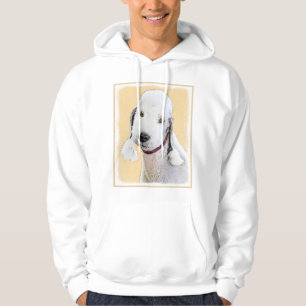 Veste À Capuche Bedlington Terrier Peinture - Art Chien original