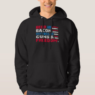 Veste À Capuche Beer Bacon Rottweiler Guns &amp Liberté 4th Of Ju