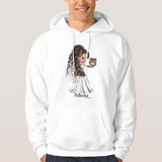 Veste À Capuche Belle Athéna chemise grecque de déesse de Kawaii (Devant)