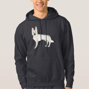 Veste À Capuche Berger allemand blanc Berger suisse Dessin dessiné