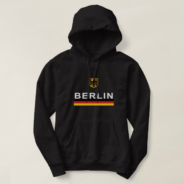 Veste À Capuche Berlin, Allemagne Retro Sports Design (Design devant)