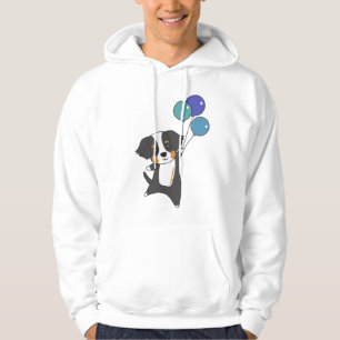 Veste À Capuche Bernese Mountain Dog vole avec des ballons doux
