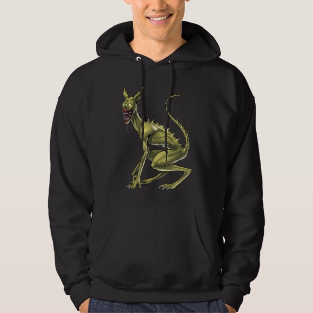 Veste À Capuche Bête de cristaux de Chupacabra (Devant)