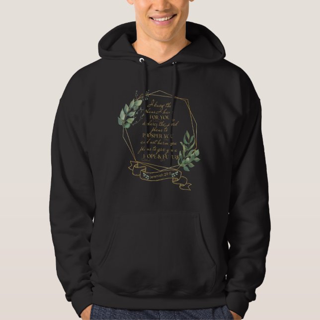 Veste À Capuche Bible chrétienne contre Jeremiah 29 11 (Devant)
