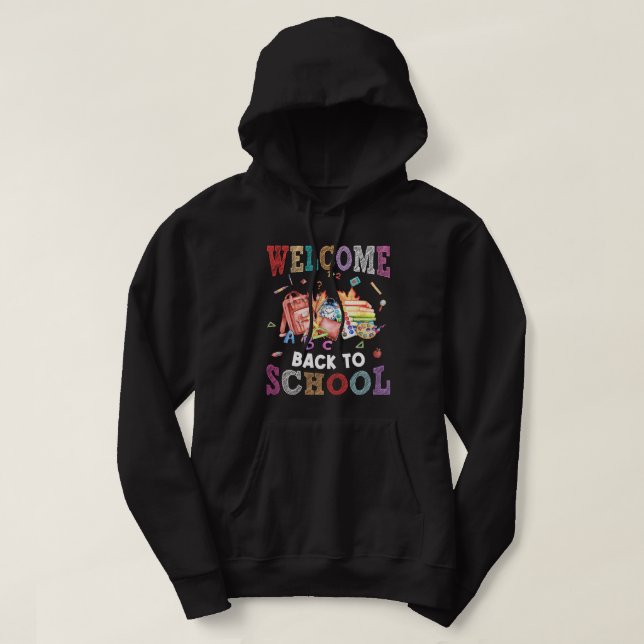 Veste À Capuche bienvenue au professeur d'école (Design devant)