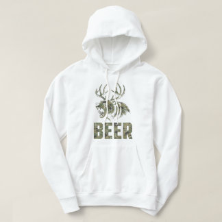 Veste À Capuche Bières Ours Rugissant avec Bois de Cerf Chasse Vin