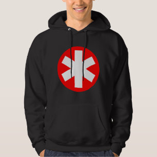 Veste À Capuche Big Asterisk - Rouge et Blanc