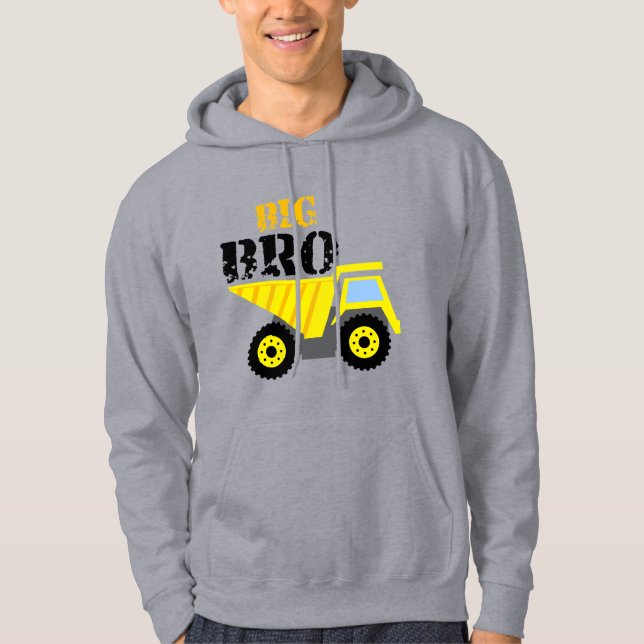 Veste À Capuche Big Bro Construction Camion à vidange jaune (Devant)